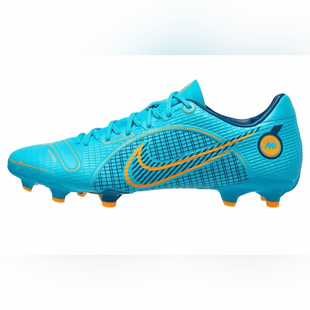 Nike Blue Athletic Shoes with Yellow Accents